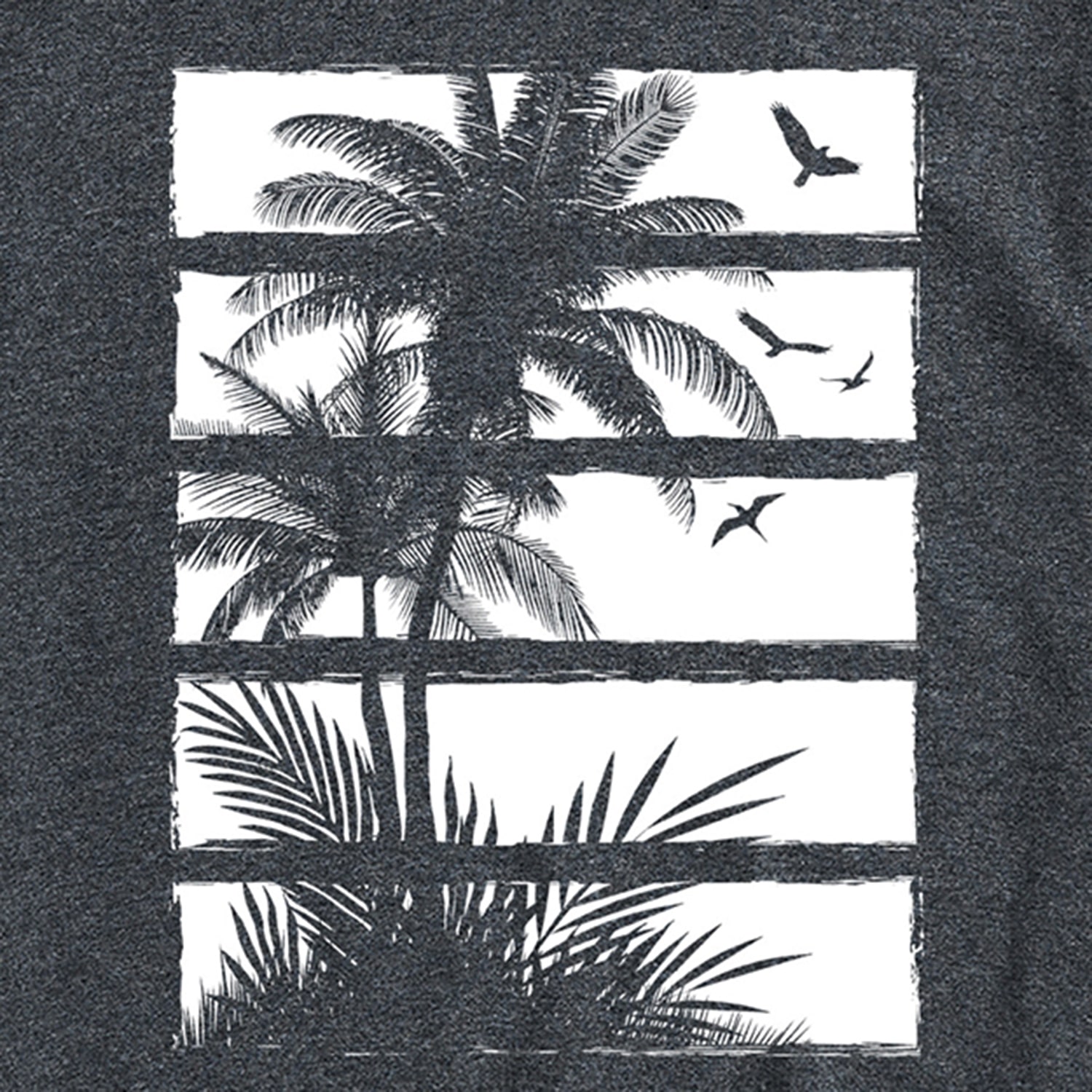 Palm Tree Silhouette Mens Crew Neck Short Sleeve Regular Fit Big and Tall Graphic T-Shirt