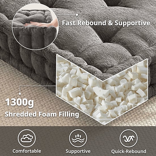 Intelligent Design Charvi Poly Chenille Square Floor Pillow