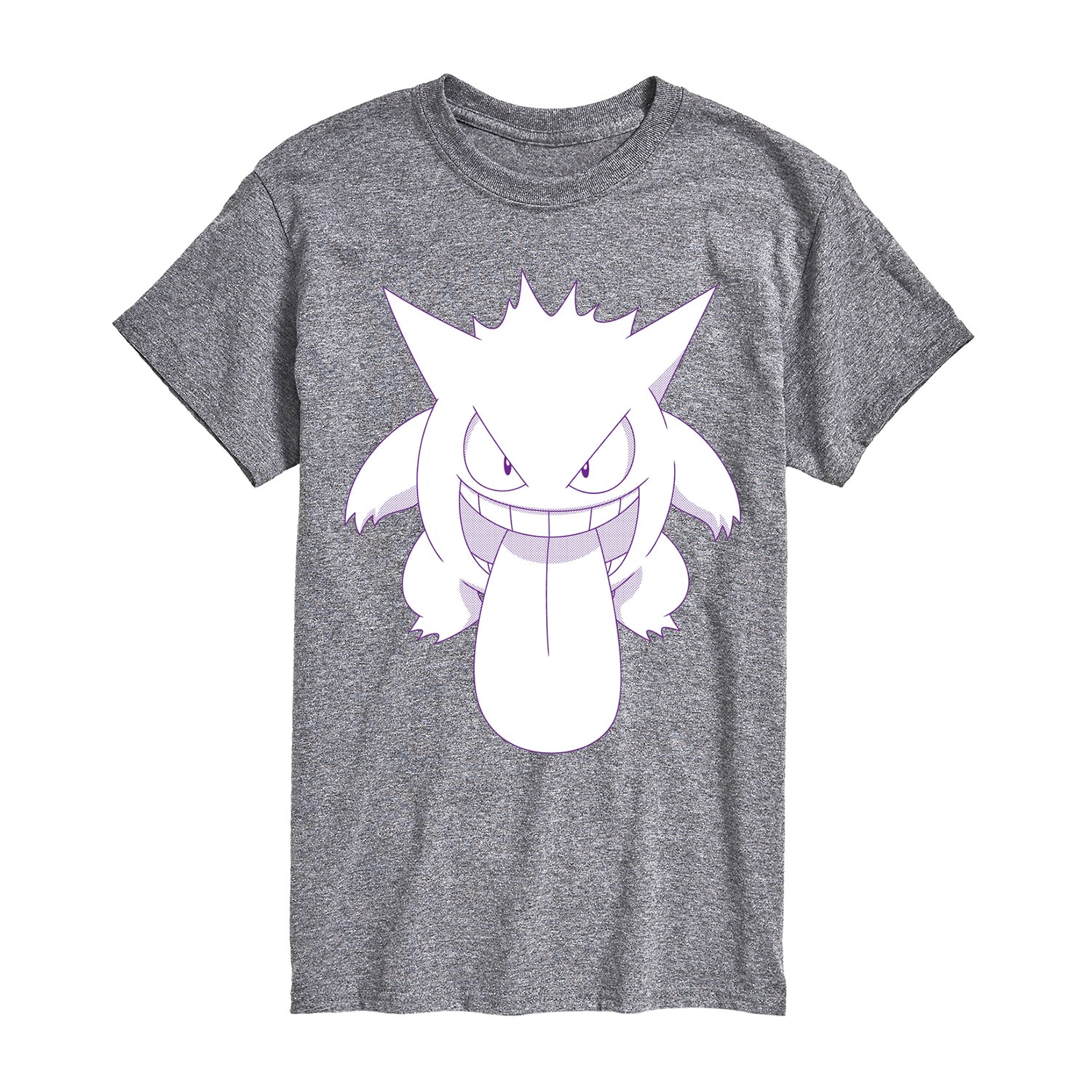 Gengar Ghost Mens Crew Neck Short Sleeve Regular Fit Pokemon Big and Tall Graphic T-Shirt
