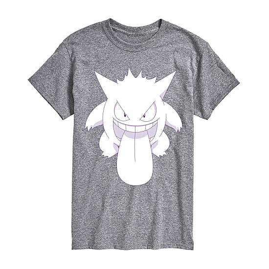 Gengar Ghost Mens Crew Neck Short Sleeve Regular Fit Pokemon Big and Tall Graphic T-Shirt