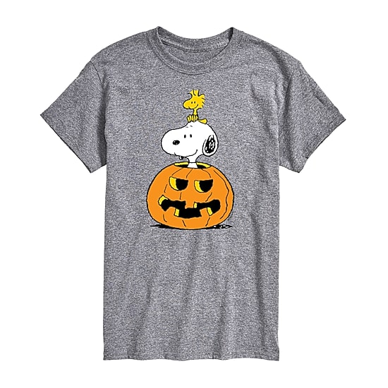 Pumpkin Mens Crew Neck Short Sleeve Regular Fit Peanuts Snoopy Big and Tall Graphic T-Shirt