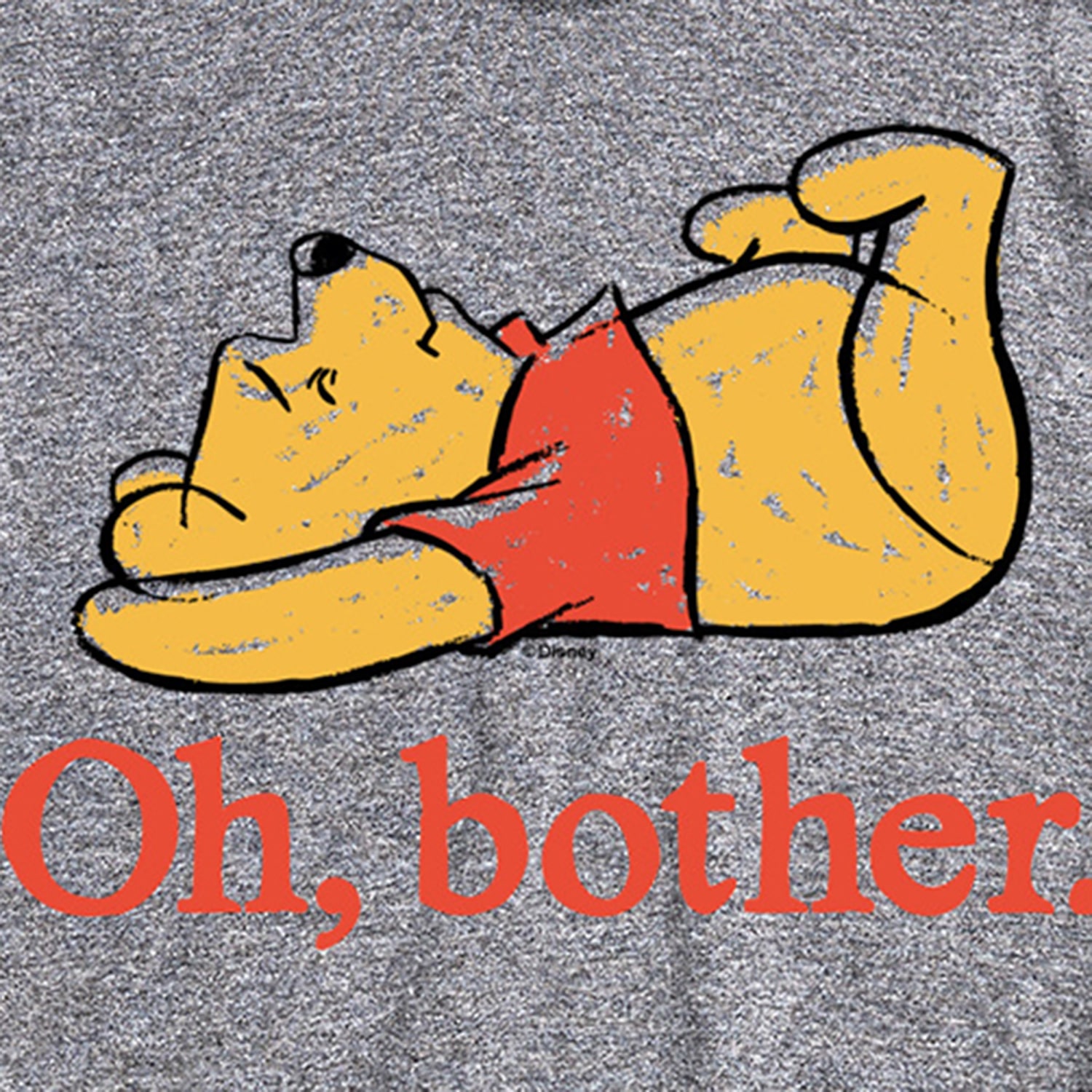 Oh Bother Sketch Mens Crew Neck Short Sleeve Regular Fit Winnie The Pooh Big and Tall Graphic T-Shirt