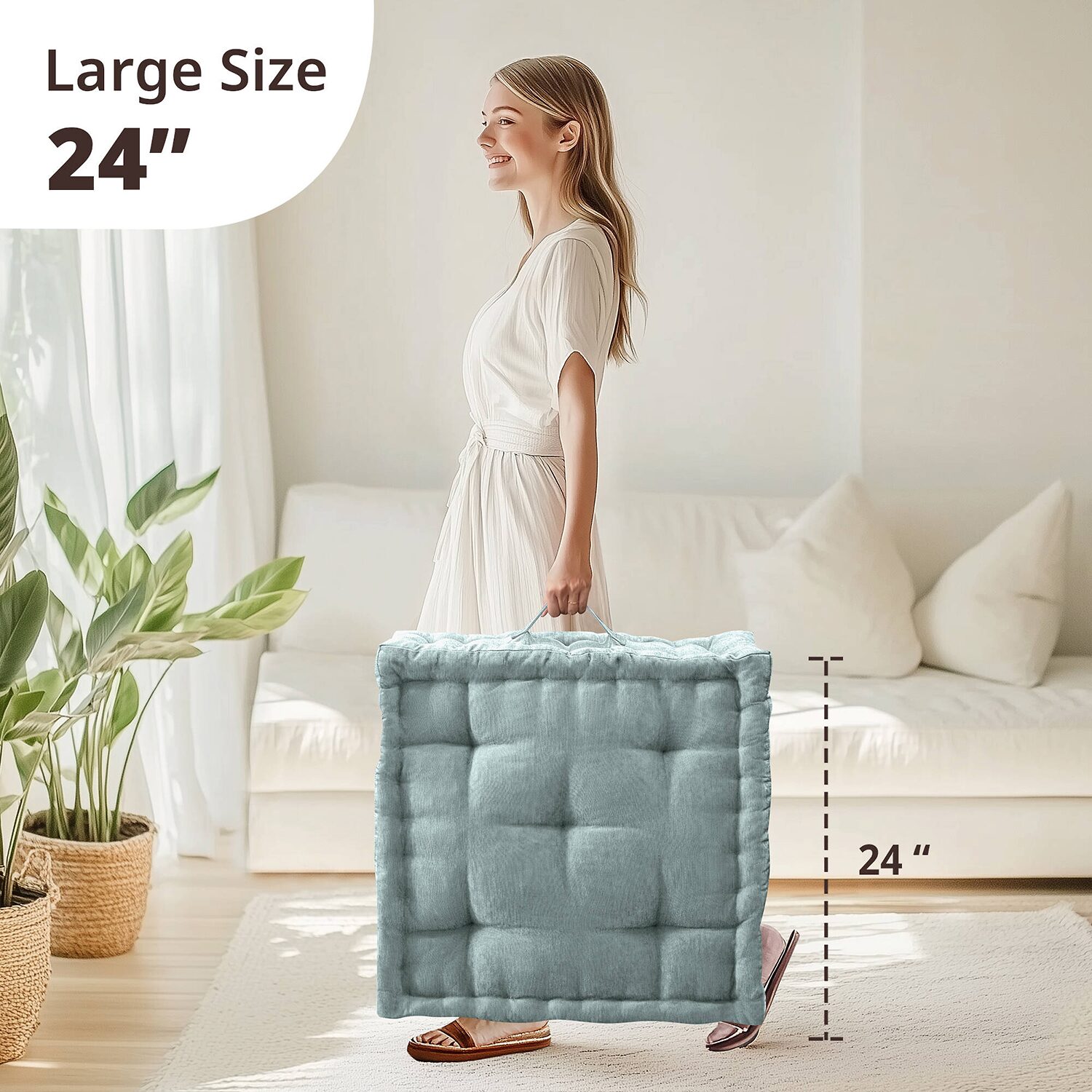 Intelligent Design Charvi Poly Chenille Square Floor Pillow