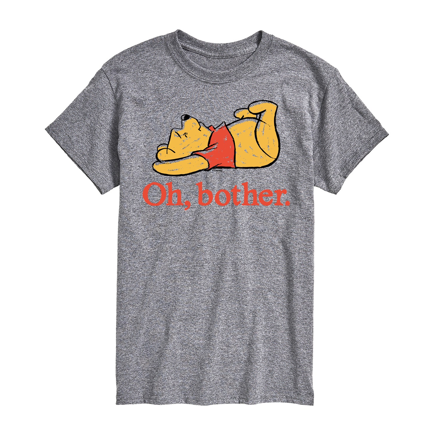 Oh Bother Sketch Mens Crew Neck Short Sleeve Regular Fit Winnie The Pooh Big and Tall Graphic T-Shirt