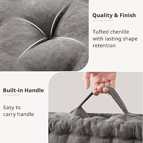 Intelligent Design Charvi Poly Chenille Square Floor Pillow