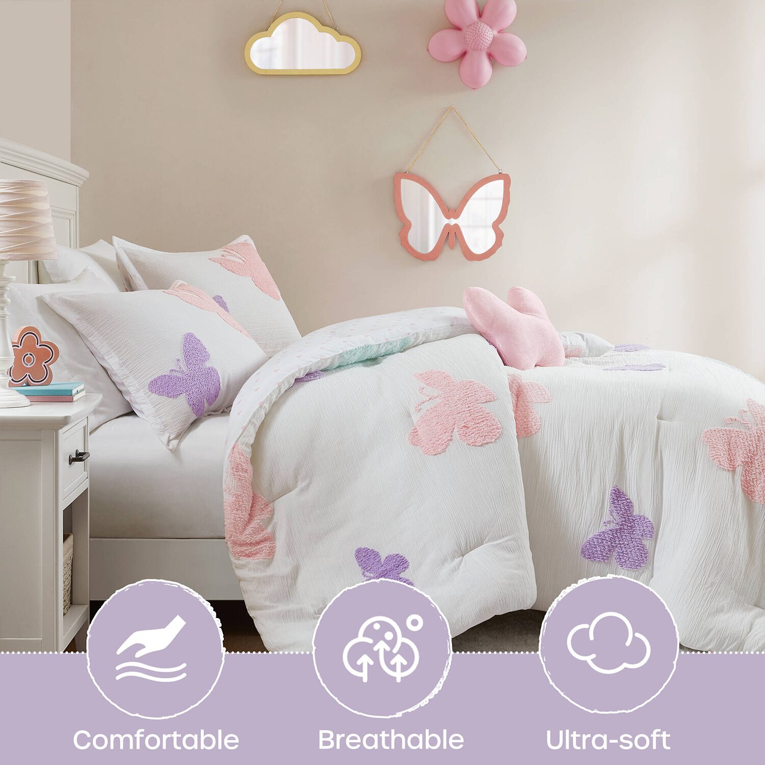 Intelligent Design Sunny Tufted Comforter Set 4-pc. Reversible Easy Care Comforter Set