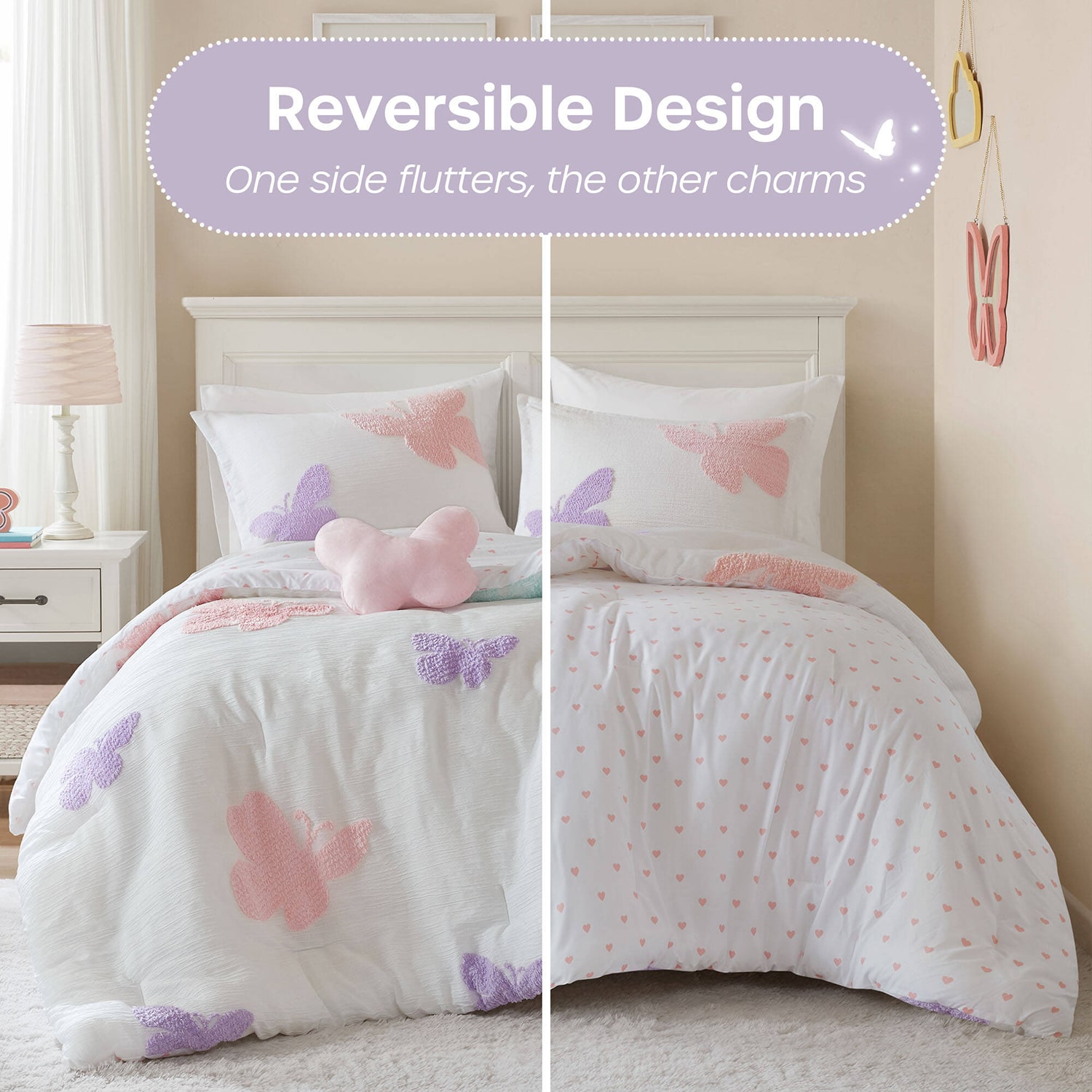 Intelligent Design Sunny Tufted Comforter Set 4-pc. Reversible Easy Care Comforter Set