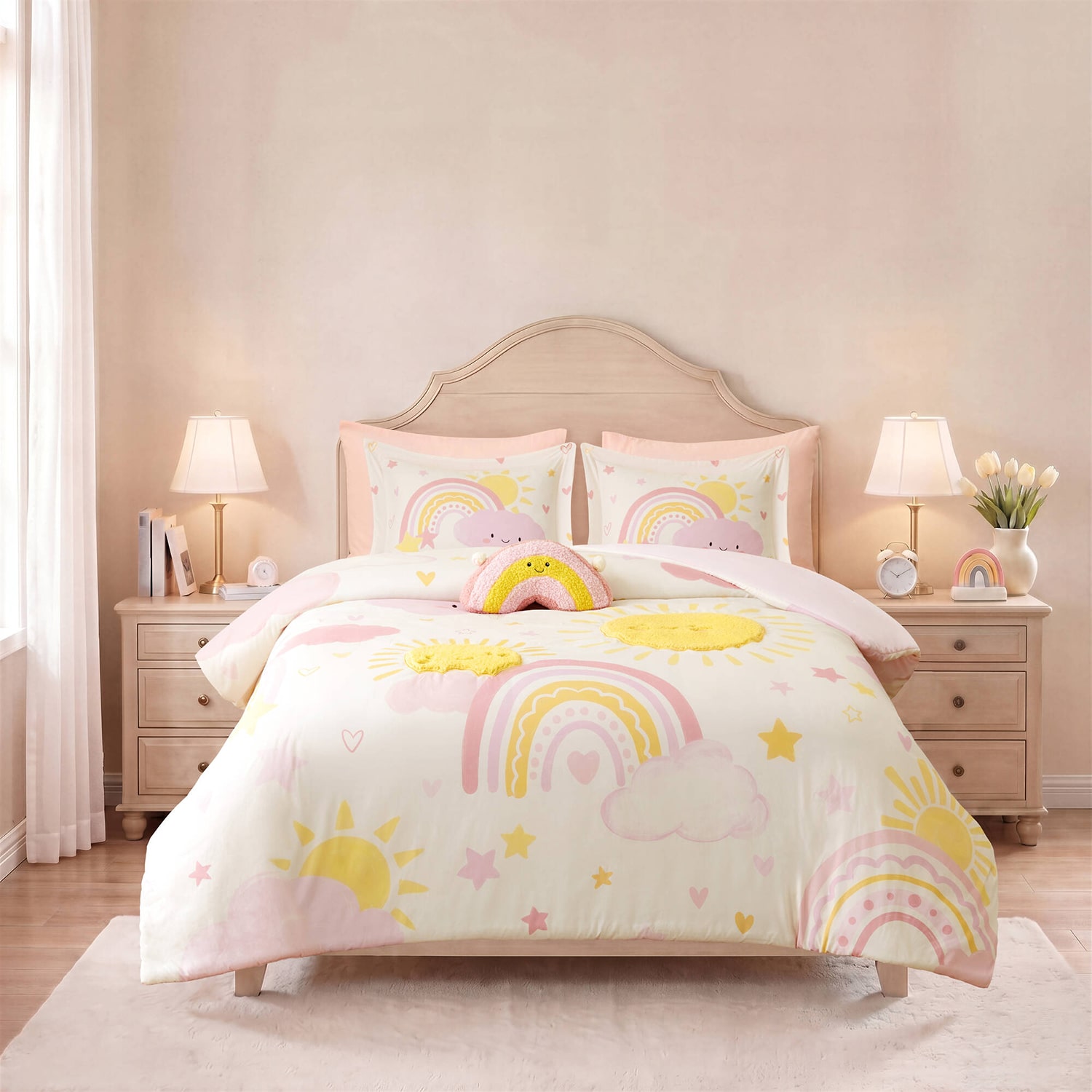 Intelligent Design Sunny Rainbow 6-pc. Easy Care Embroidered Comforter Set
