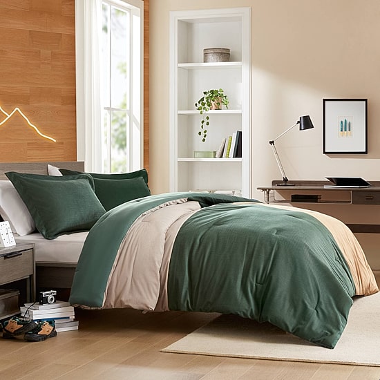 Intelligent Design Walter Color Block Textured Comforter Set Easy Care Comforter Set