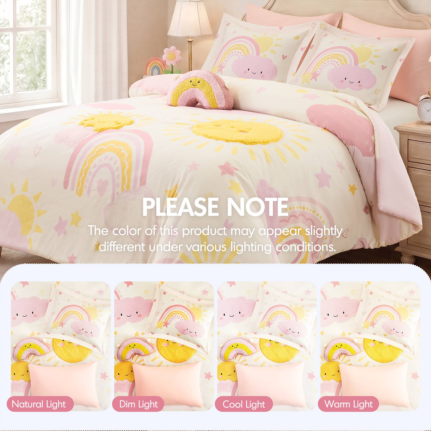 Intelligent Design Sunny Rainbow 6-pc. Easy Care Embroidered Comforter Set