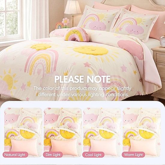 Intelligent Design Sunny Rainbow Embroidered 6-pc. Comforter Set with Throw Pillow