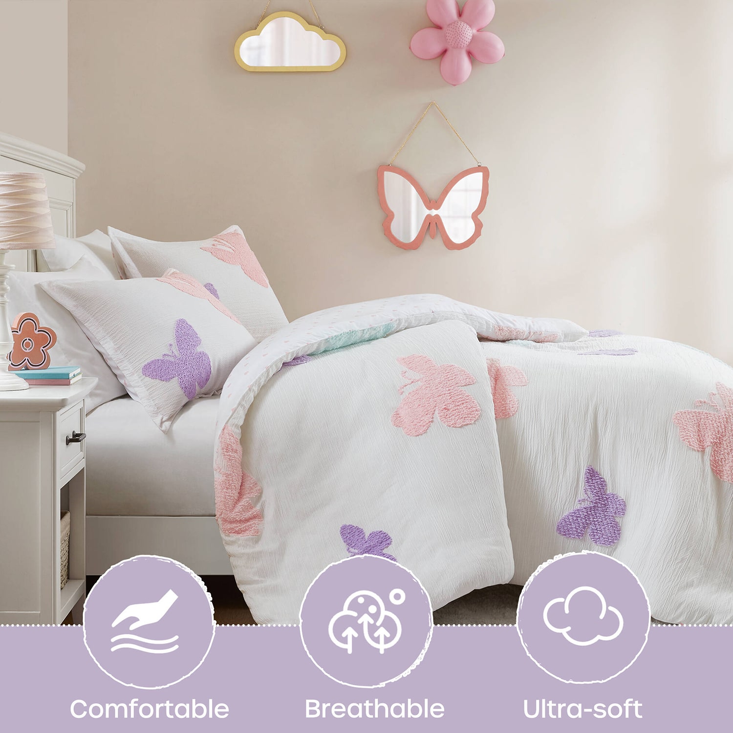 Intelligent Design Sunny 3-pc. Reversible Easy Care Duvet Cover Set