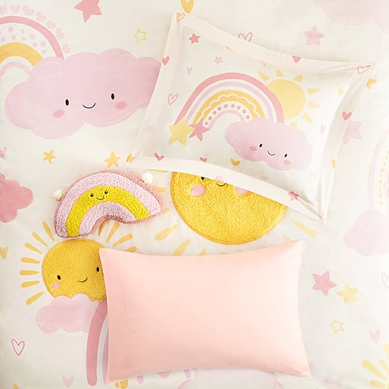 Intelligent Design Sunny Rainbow Embroidered 6-pc. Comforter Set with Throw Pillow