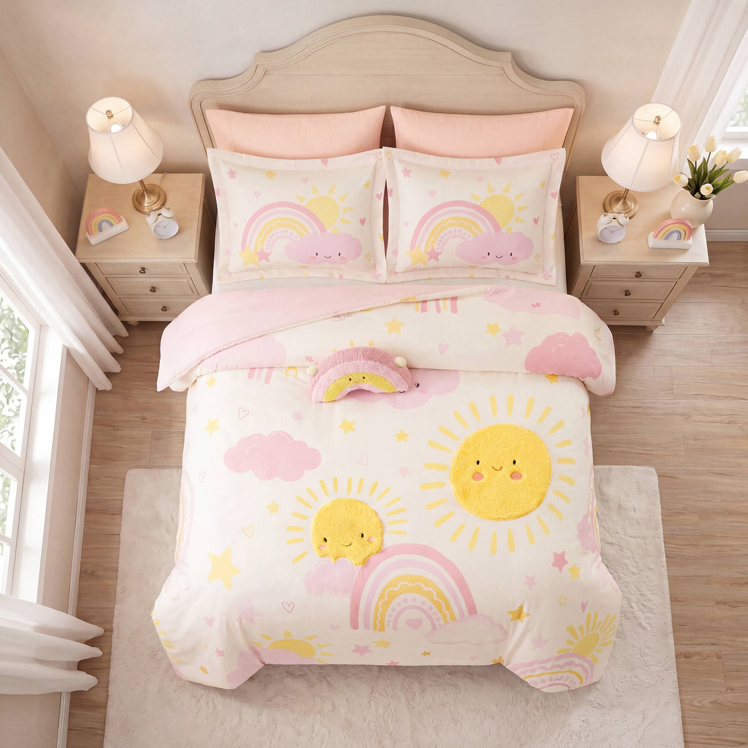 Intelligent Design Sunny Rainbow 6-pc. Easy Care Embroidered Comforter Set