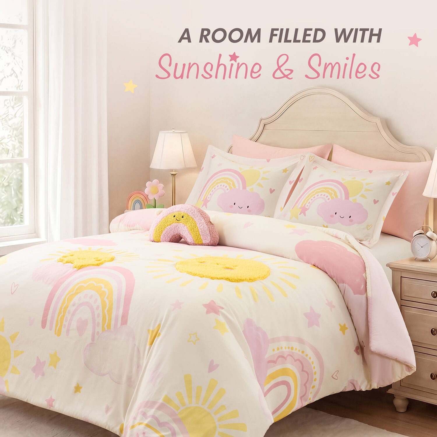 Intelligent Design Sunny Rainbow 6-pc. Easy Care Embroidered Comforter Set