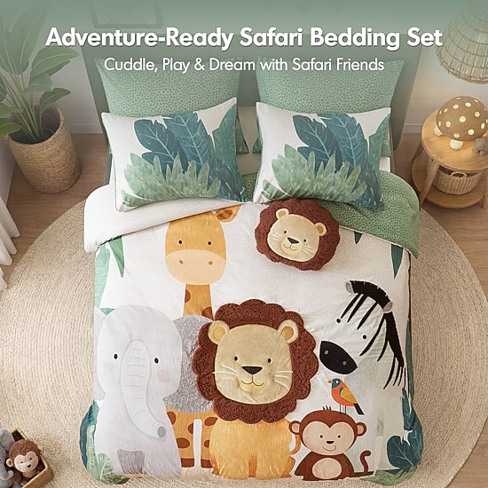 Intelligent Design Moris Safari Embroidered 6-pc. Comforter Set with Throw Pillow