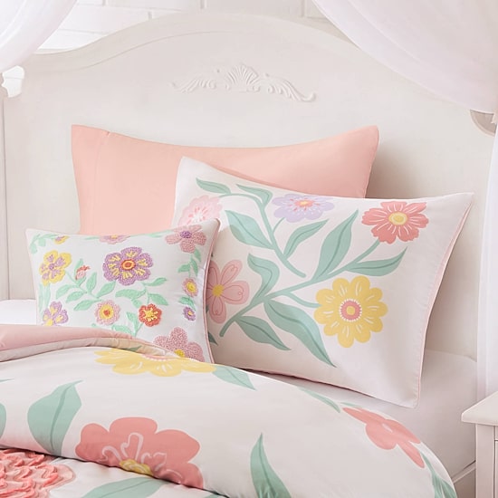 Intelligent Design Maisie Floral Embroidered 6-pc. Comforter Set with Throw Pillow