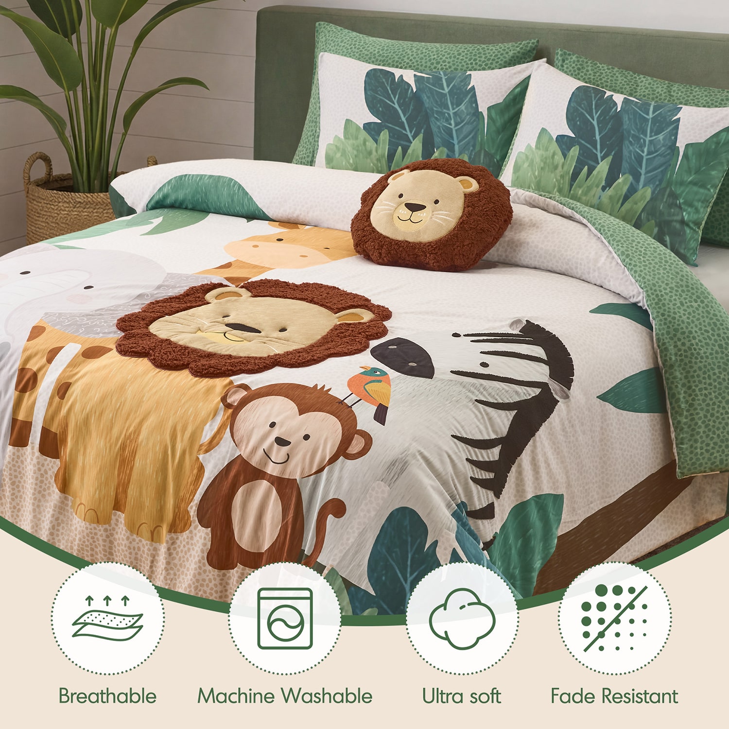 Intelligent Design Intelligent Design Moris Safari Comforter Set 6-pc. Easy Care Embroidered Comforter Set