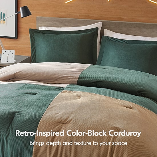 Intelligent Design Walter Color Block Textured Comforter Set Easy Care Comforter Set
