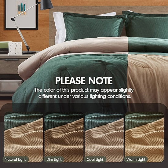 Intelligent Design Walter Color Block Textured Comforter Set Easy Care Comforter Set