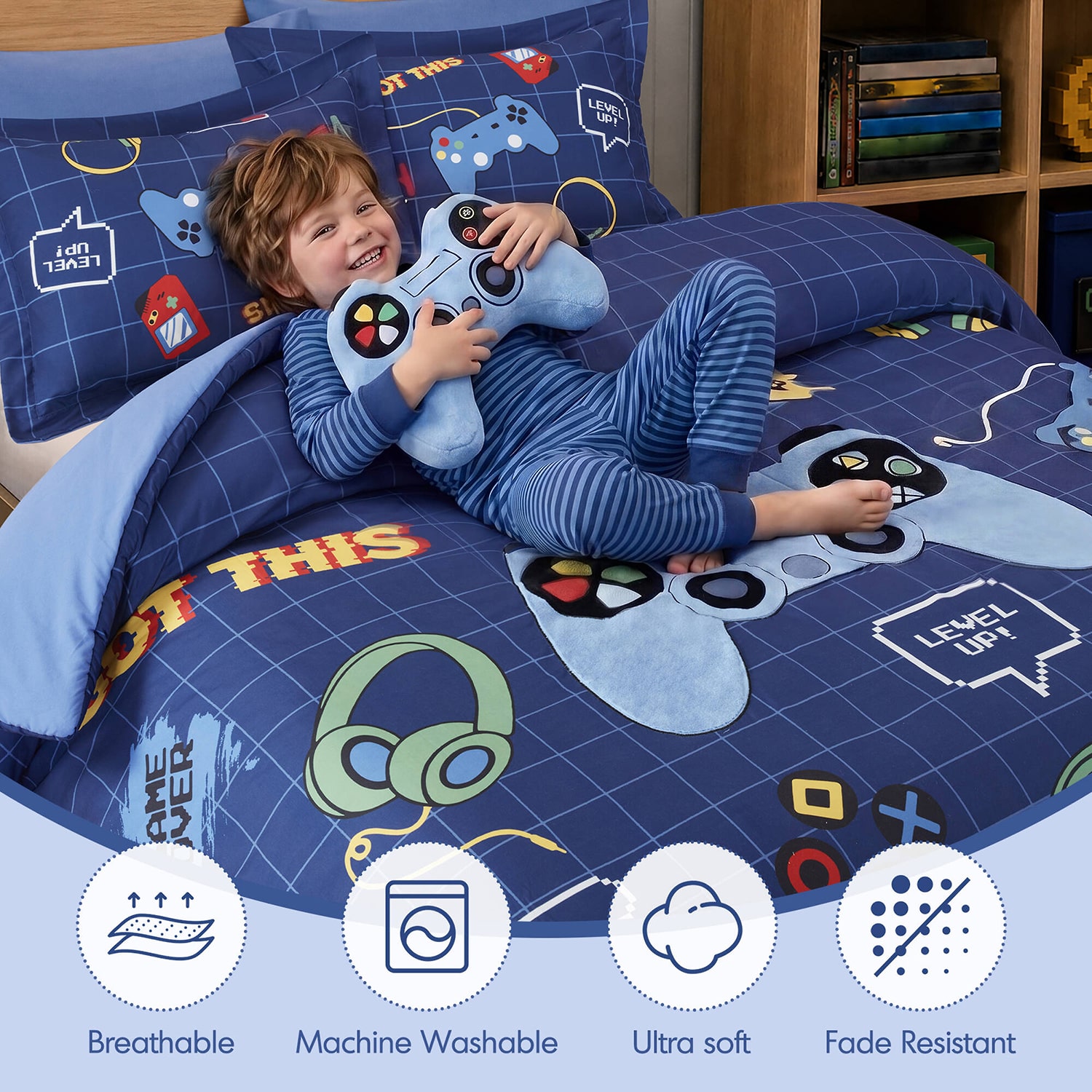 Intelligent Design Felix Gaming 6-pc. Easy Care Embroidered Comforter Set