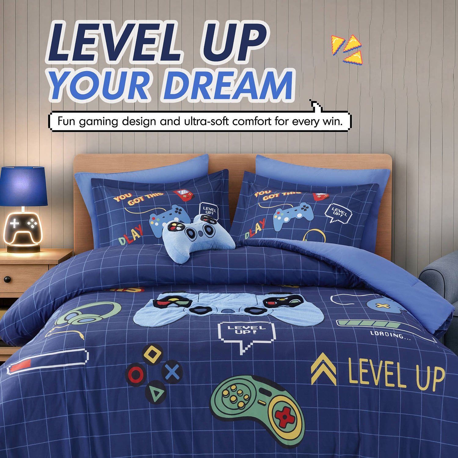 Intelligent Design Felix Gaming 6-pc. Easy Care Embroidered Comforter Set