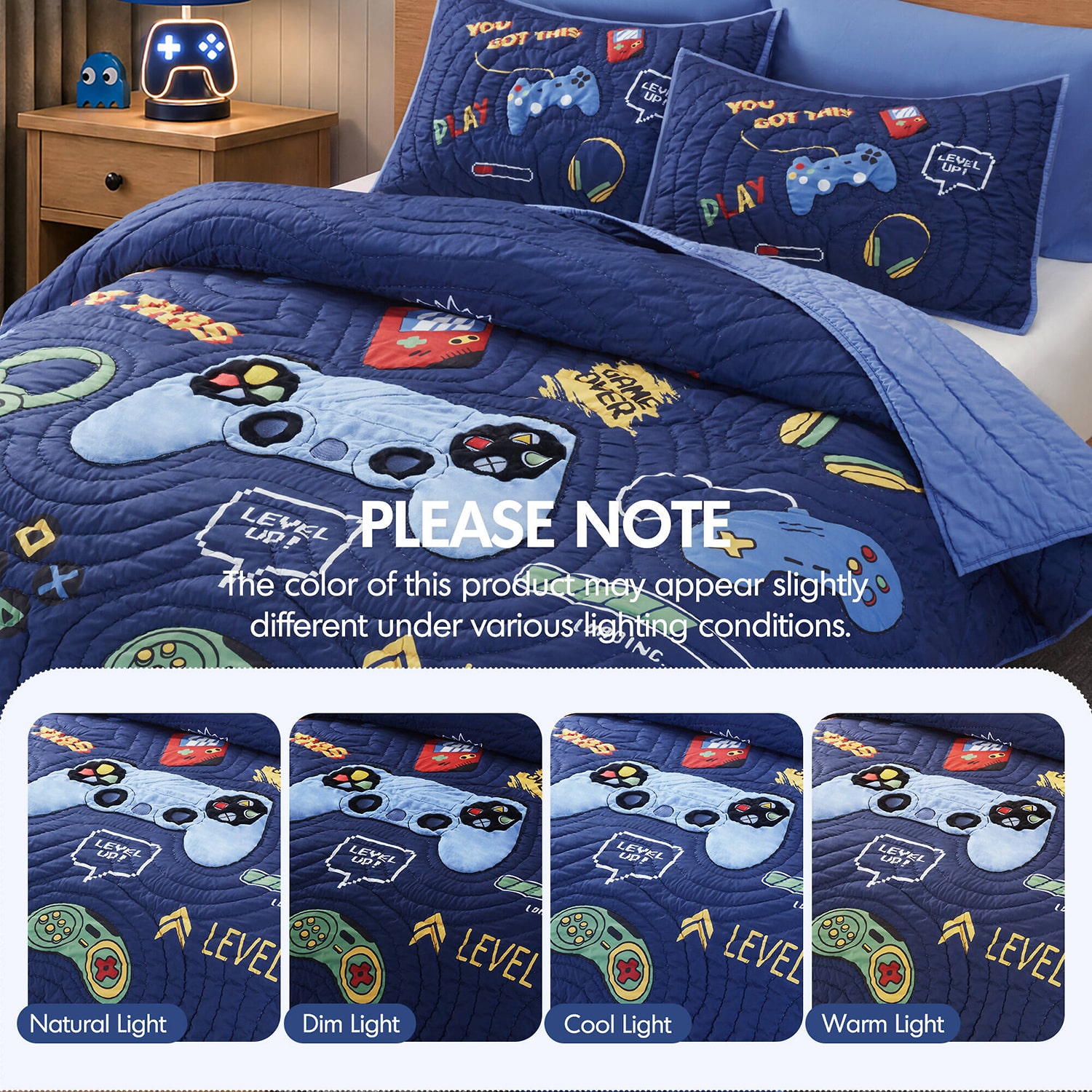 Intelligent Design Felix Gaming Quilt Set 5-pc. Easy Care Quilt Set