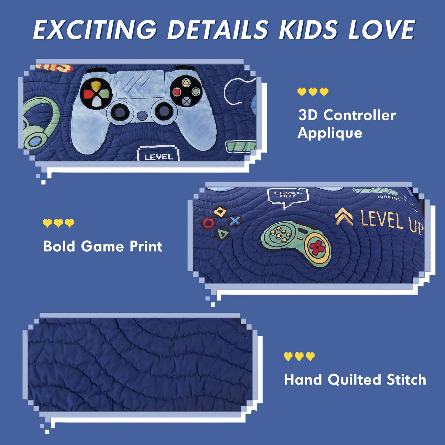 Intelligent Design Felix Gaming Quilt Set 5-pc. Easy Care Quilt Set
