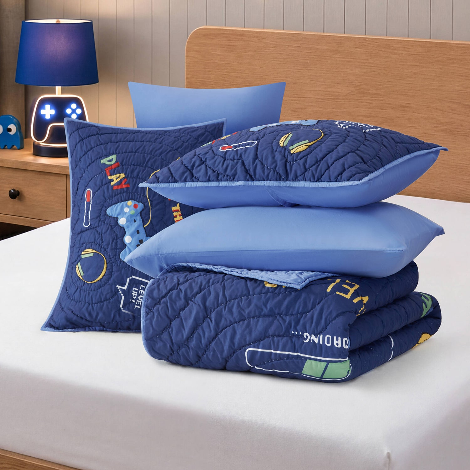 Intelligent Design Felix Gaming Quilt Set 5-pc. Easy Care Quilt Set