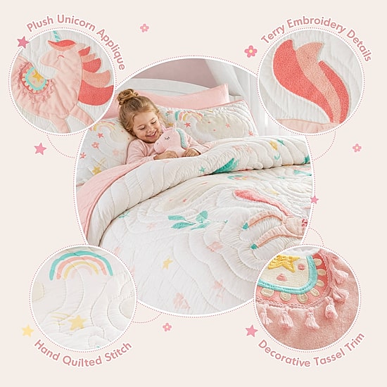Intelligent Design Kayla Unicorn Quilt Set