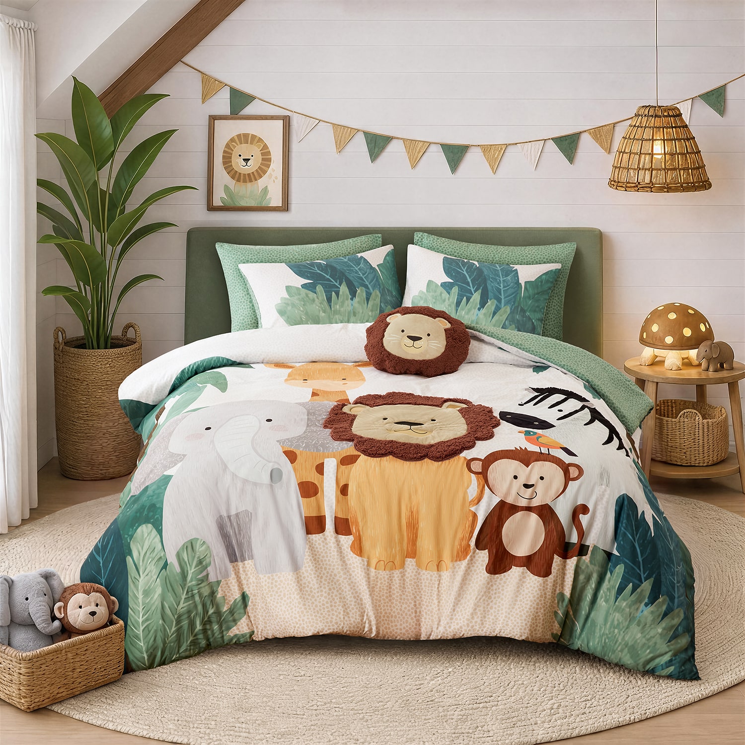 Intelligent Design Intelligent Design Moris Safari Comforter Set 6-pc. Easy Care Embroidered Comforter Set