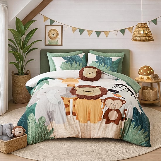 Intelligent Design Moris Safari Embroidered 6-pc. Comforter Set with Throw Pillow