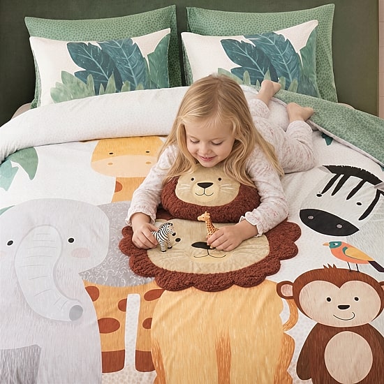 Intelligent Design Moris Safari Embroidered 6-pc. Comforter Set with Throw Pillow