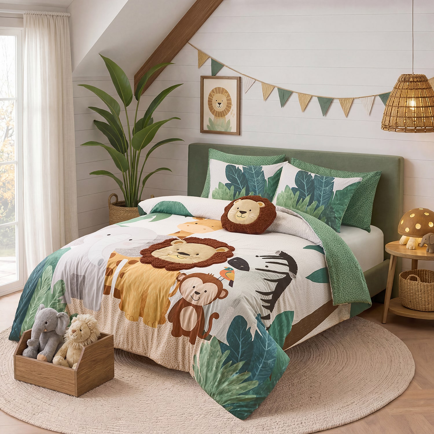 Intelligent Design Intelligent Design Moris Safari Comforter Set 6-pc. Easy Care Embroidered Comforter Set
