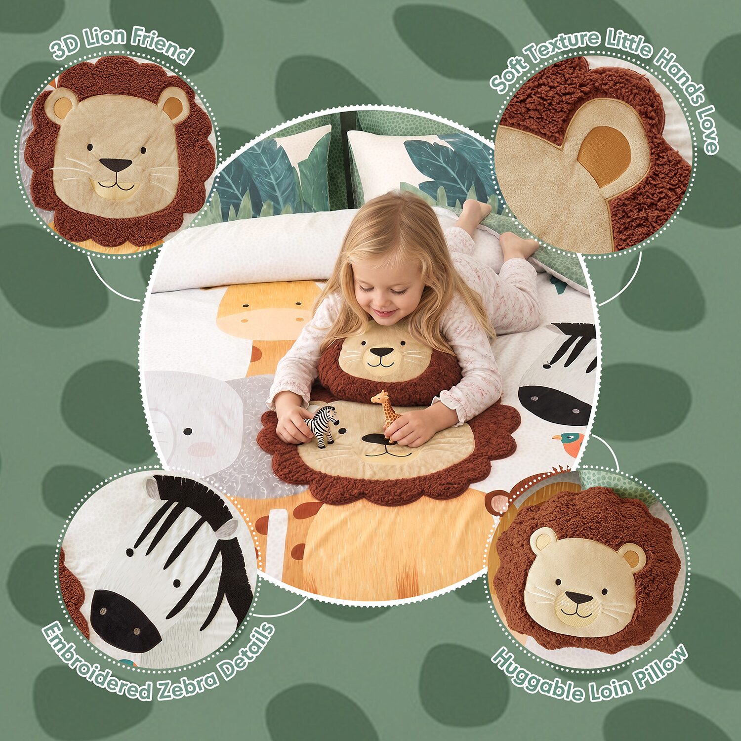 Intelligent Design Intelligent Design Moris Safari Comforter Set 6-pc. Easy Care Embroidered Comforter Set