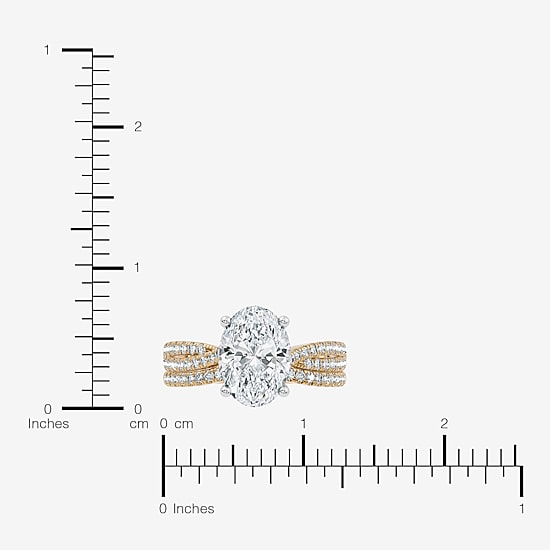 (F-G/ Vs2-Si1) Womens 4 1/2 CT. T.W. Lab Grown White Diamond 10K Gold Round Side Stone Bridal Set