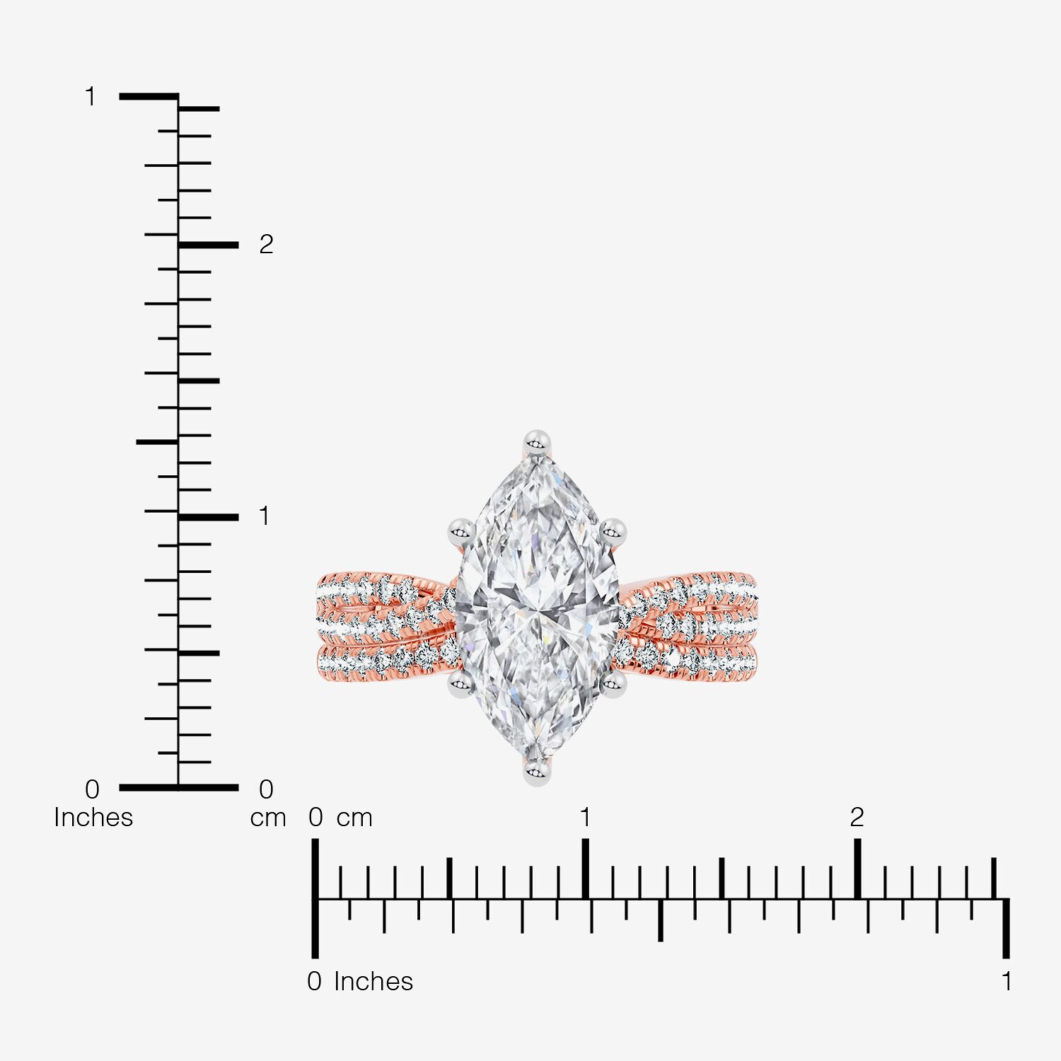(F-G/ Vs2-Si1) Womens 3 1/2 CT. T.W Lab Grown White Diamond 10K Gold Marquise Side Stone Bridal Set