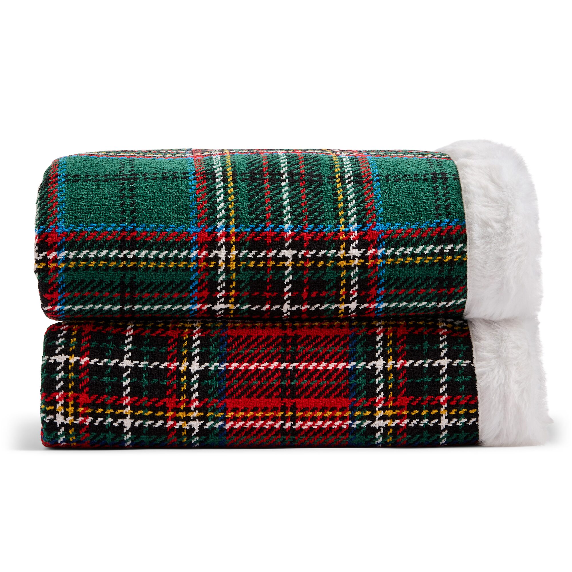 North Pole Trading Co. Boucle Chenille Plaid Throw