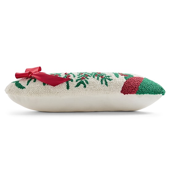 North Pole Trading Co. Christmas Boot Holiday Figural Throw Pillow