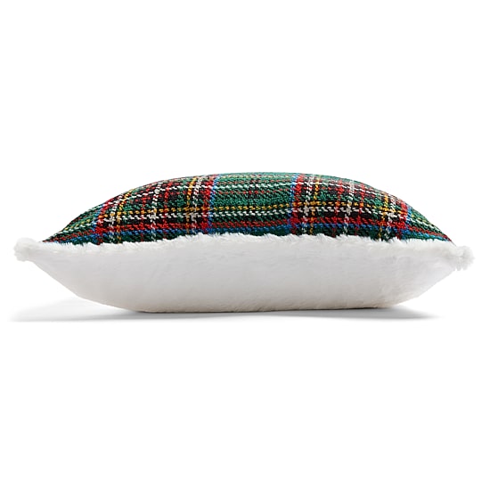 North Pole Trading Co. Boucle Chenille Plaid Square Throw Pillow