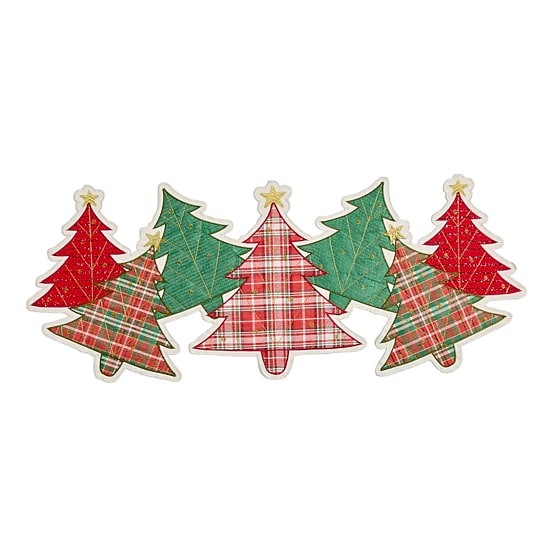 Homewear Holiday Plaid Trees Centerpiece