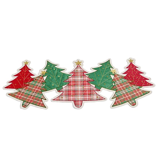 Homewear Holiday Plaid Trees Centerpiece