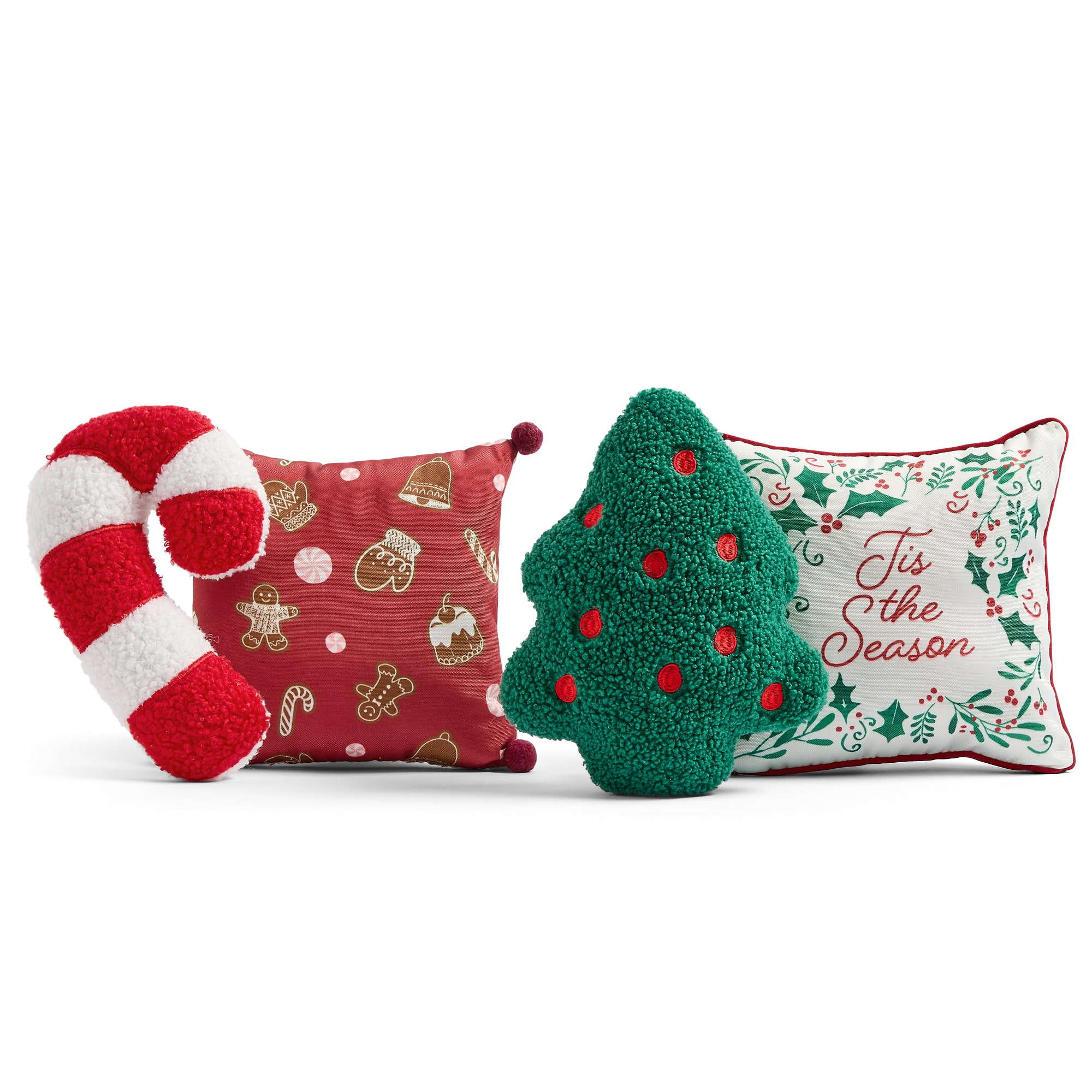 North Pole Trading Co. Holiday Mini 2pk Candy Cane 2-pc. Square Throw Pillow