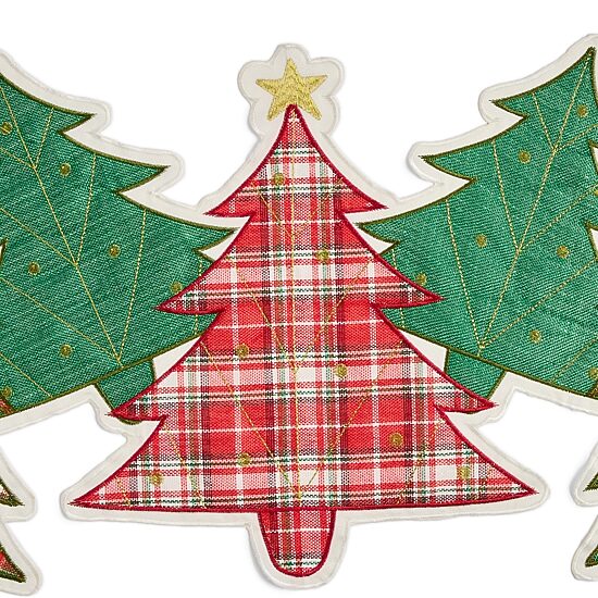 Homewear Holiday Plaid Trees Centerpiece
