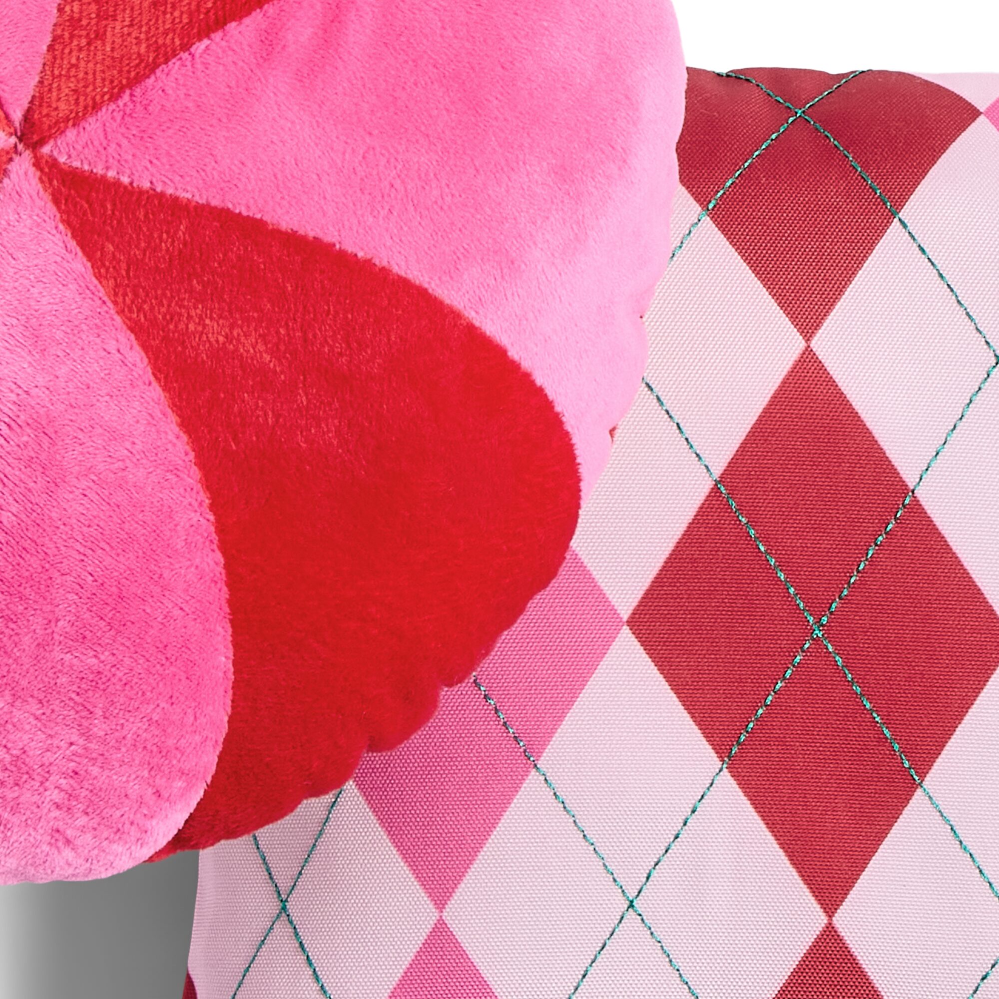 North Pole Trading Co. Holiday Mini Argyle, 2-pc. Round Square Throw Pillow