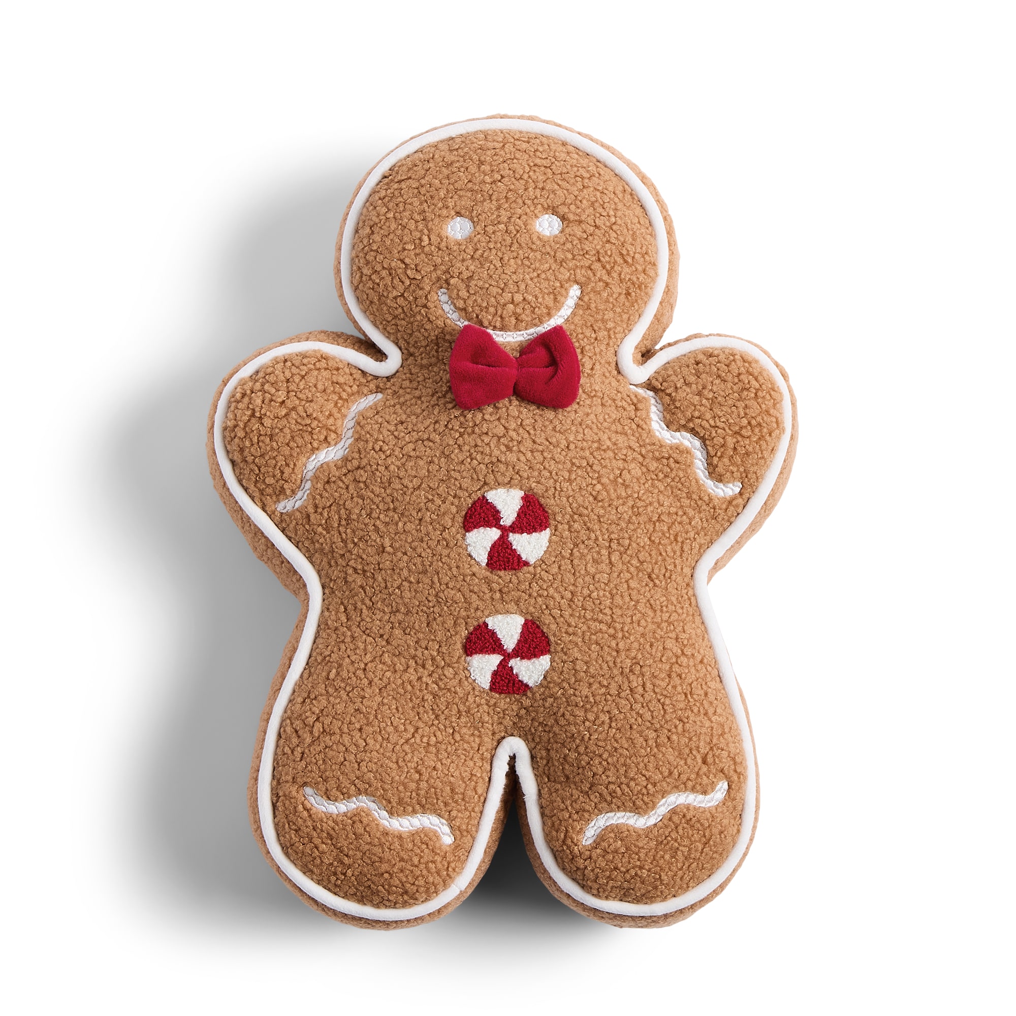 North Pole Trading Co. Gingerbread Man Holiday Figural Throw Pillow