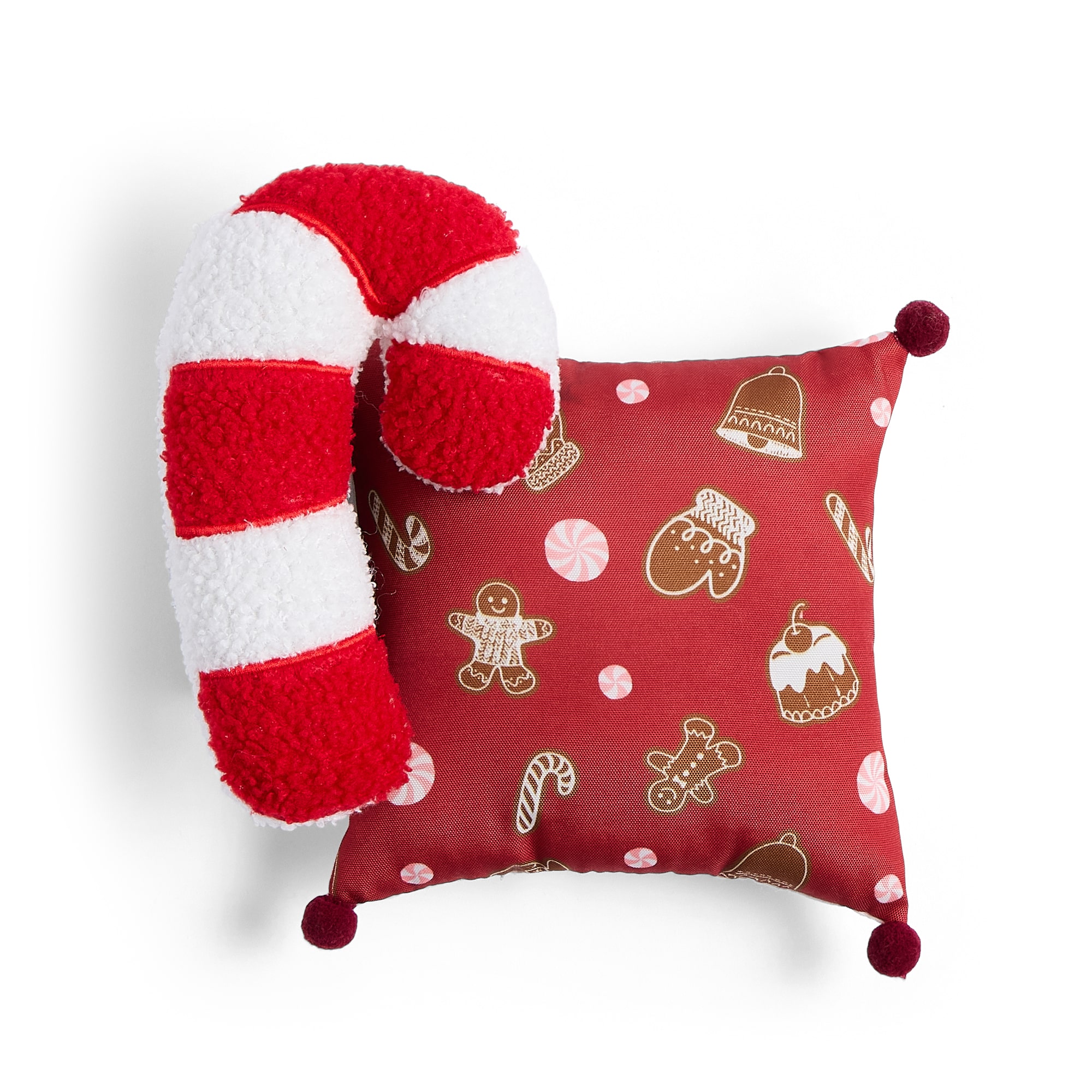 North Pole Trading Co. Holiday Mini 2pk Candy Cane 2-pc. Square Throw Pillow