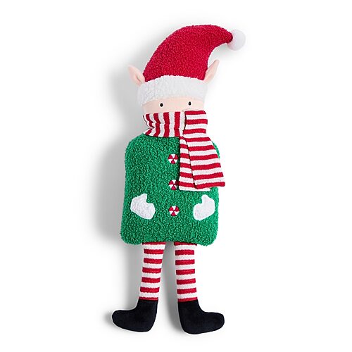 North Pole Trading Co . Elf Holiday Figural Throw Pillow In Green