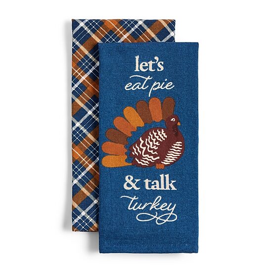 Layerings Eat Pie Talk Turkey 2-pc. Kitchen Towel Set