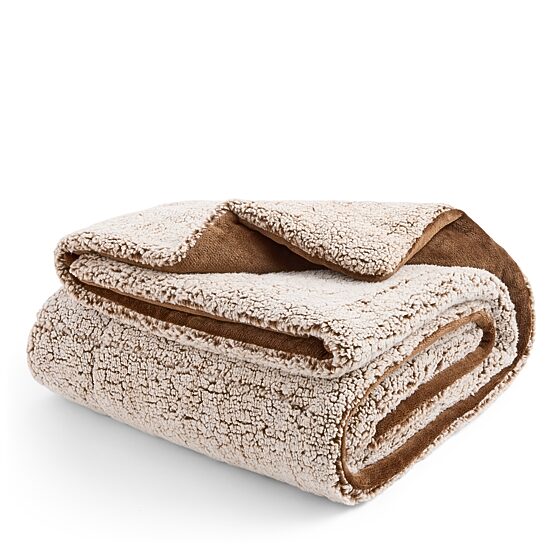 North Pole Trading Co. Mink Bottom Dyed Sherpa Throw